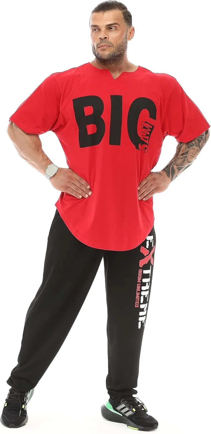 Men's Oversize T-Shirt Thin Fabric 100% Cotton Rag Top Gym T-Shirt
