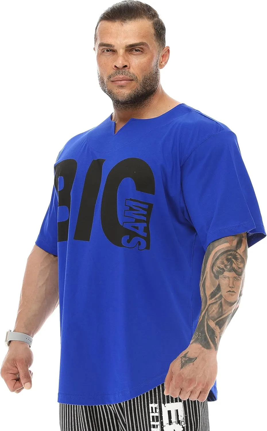 Men's Oversize T-Shirt Thin Fabric 100% Cotton Rag Top Gym T-Shirt