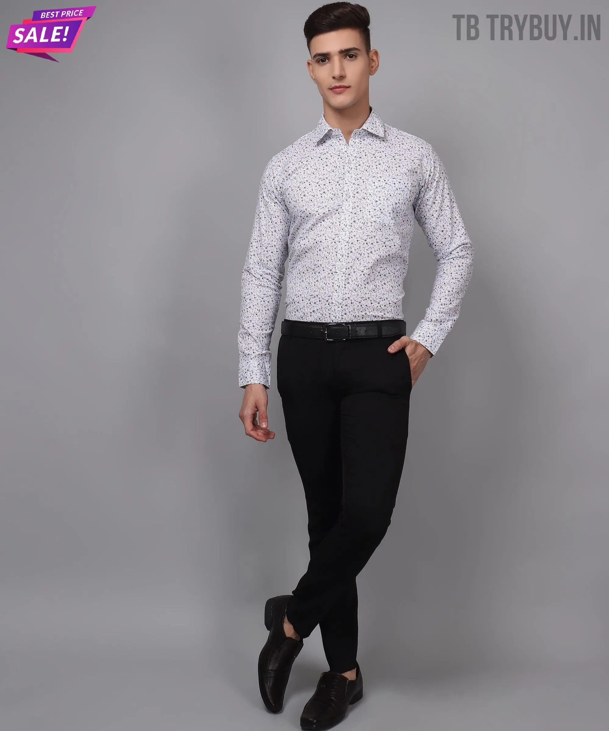 Men's Printed Shirt | Cotton Linen