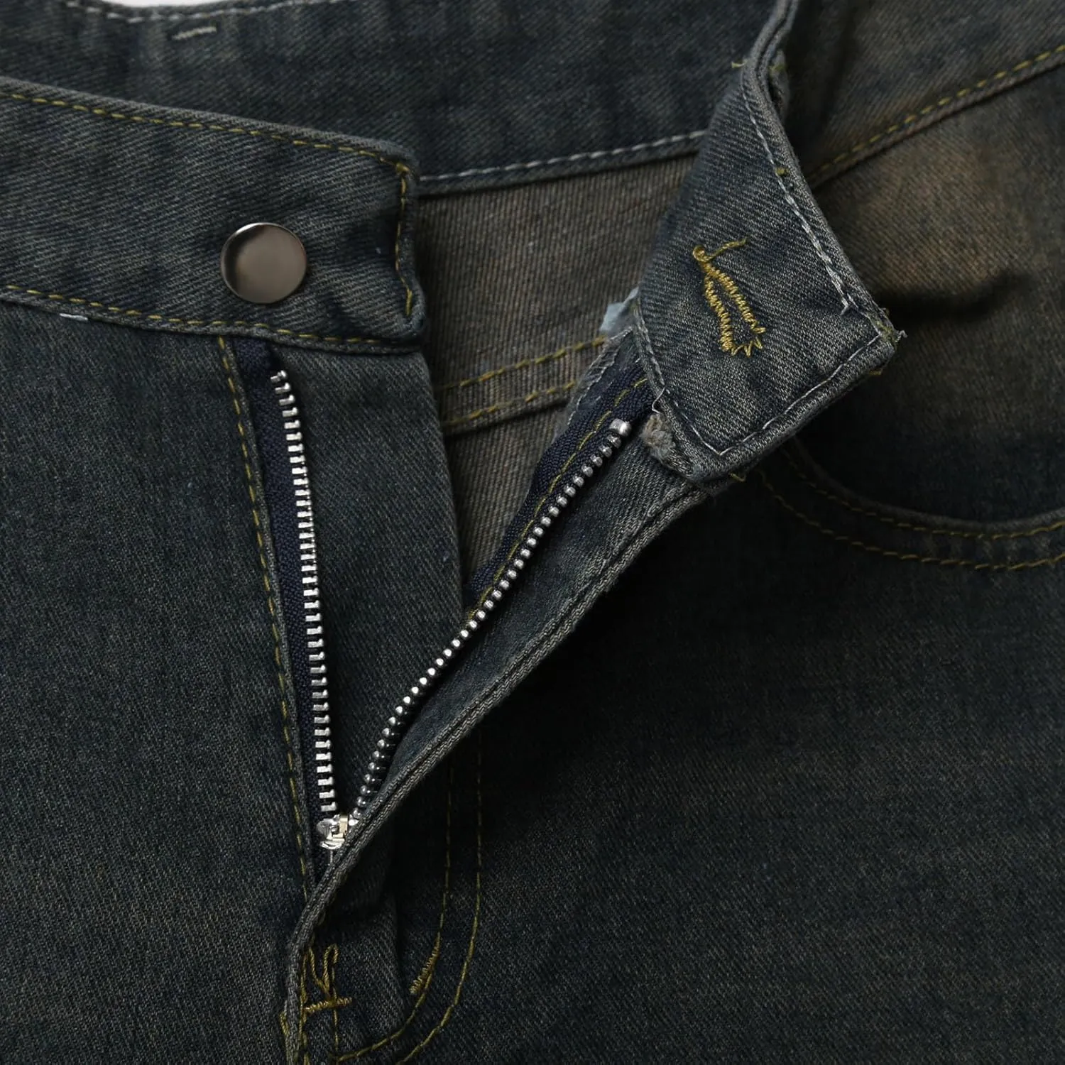 Mens Y2K Baggy Jean Shorts Casual Summer Hip Hop Aesthetic Pants Loose Fit Denim Shorts Trendy Outfits