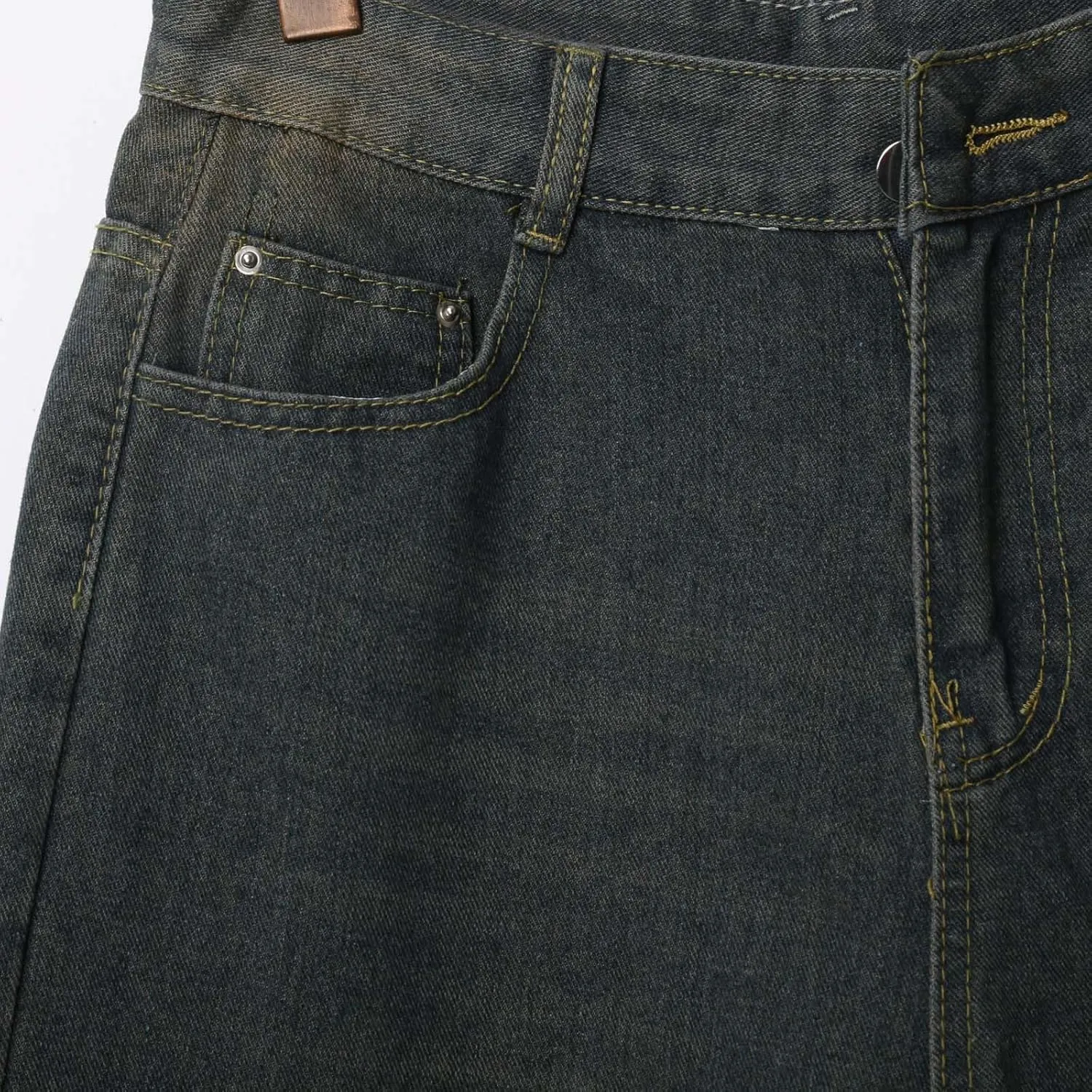 Mens Y2K Baggy Jean Shorts Casual Summer Hip Hop Aesthetic Pants Loose Fit Denim Shorts Trendy Outfits