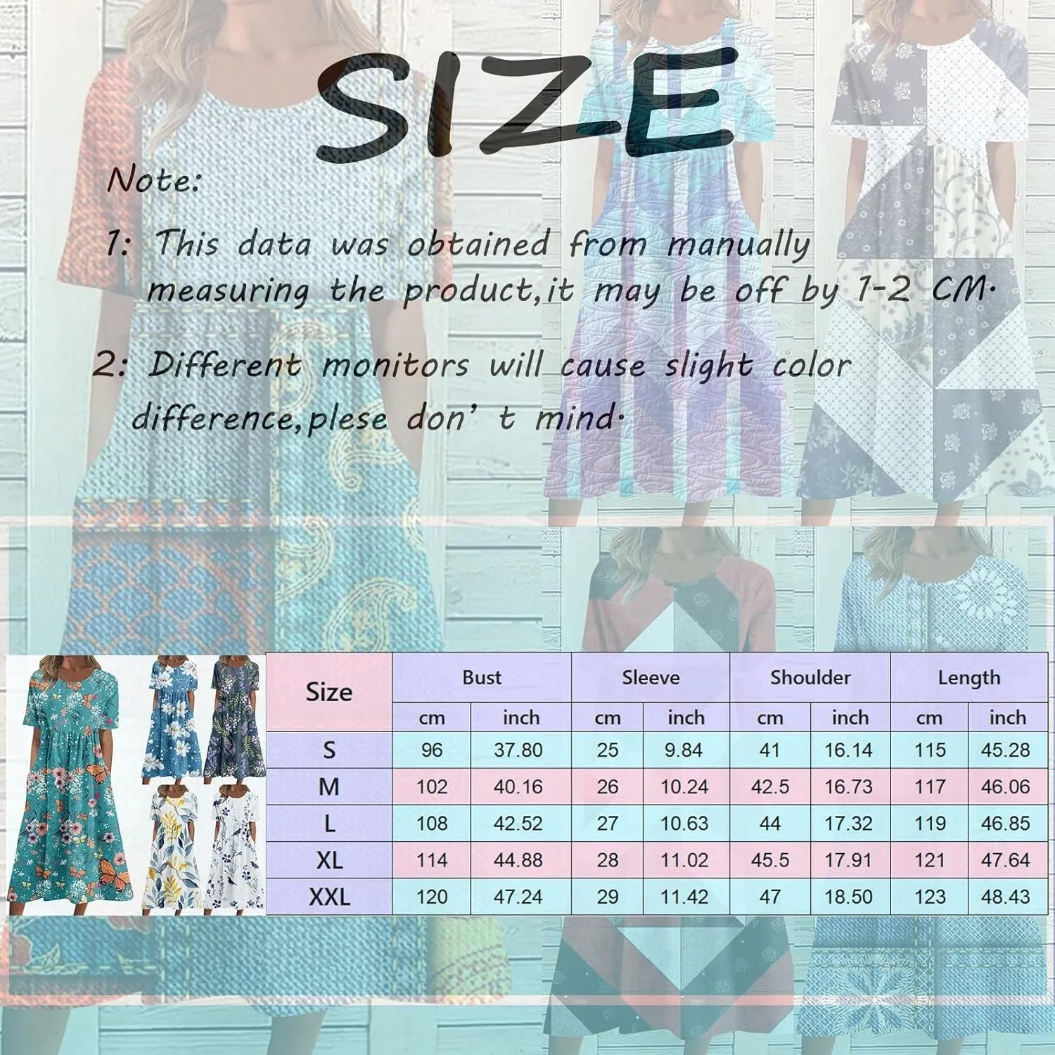 Midi Dresses for Women 2024 Casual Summer Fashion Short Sleeve T Shirts Dress Boho Beach Vacation Floral Print Cute Sundress