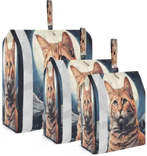 Moon Cat Packing Cubes for Travel 3 Set Packing Travel Organizer Cubes Suitcase Organizer for Travel Compression