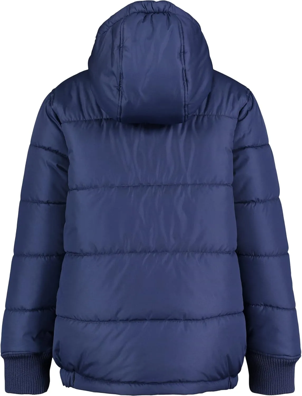 Nautica Boys' Heavy Weight Hooded Bubble Jacket with Polar Fleece Lining