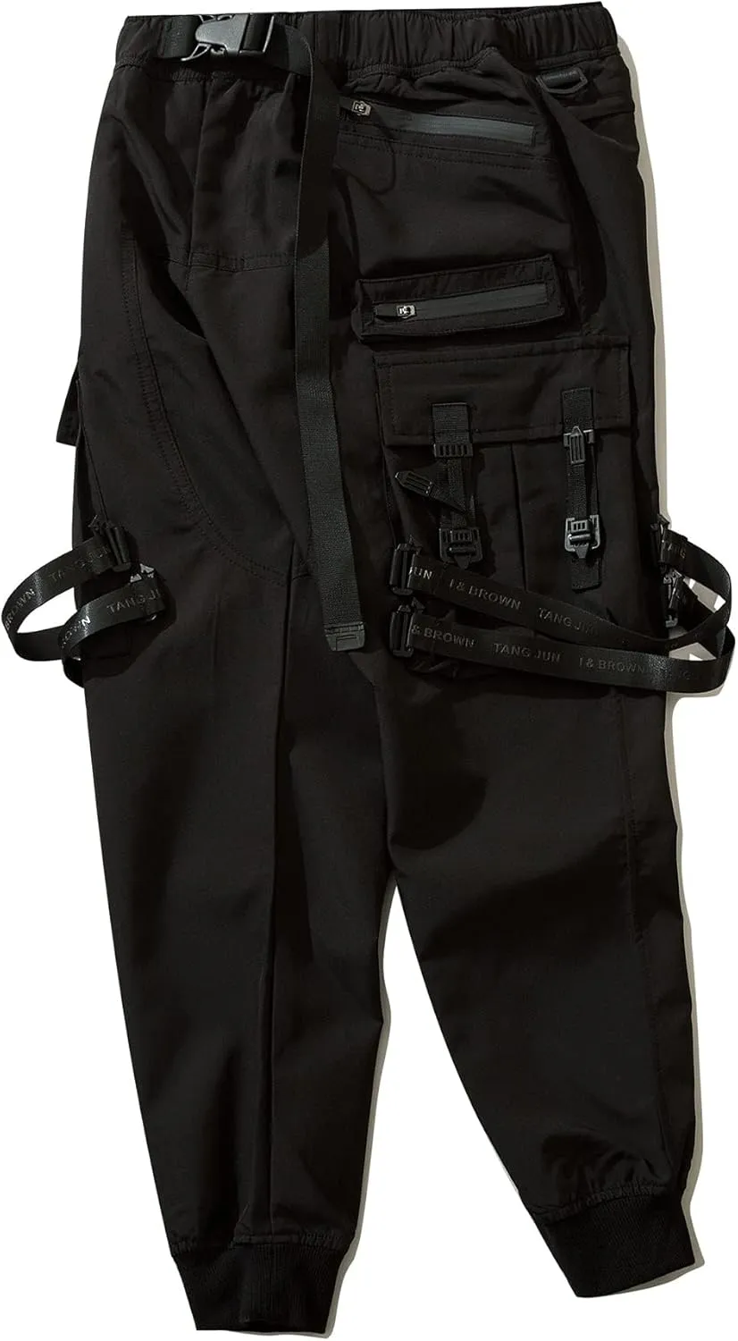 Niepce Inc Men's Japanese Streetwear Techwear Cargo Pants with Design