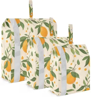 Orange Leaves Packing Cubes for Travel 3 Set Packing Cubes Large Luggage Bags for Travel
