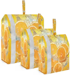 Orange Slice Water Packing Cubes for Travel 3 Set Compression Packing Cube Luggage Organizers for Carry On Suitcases
