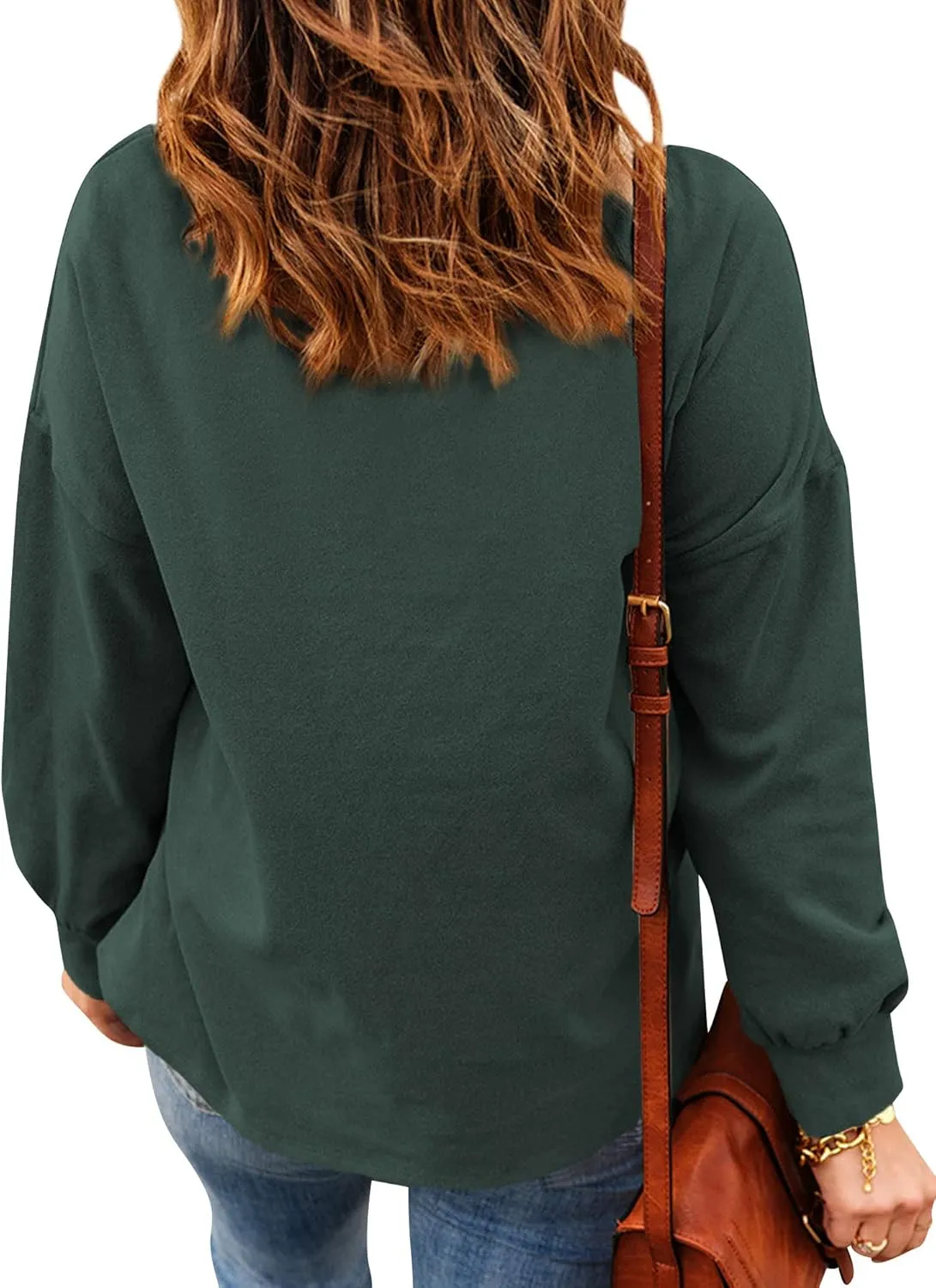OUNAR Women Casual Long Sleeve Sweatshirt Cowl Neck Drawstring Thick Dralon Loose Pullovers Shirts Tops Sweatshirts