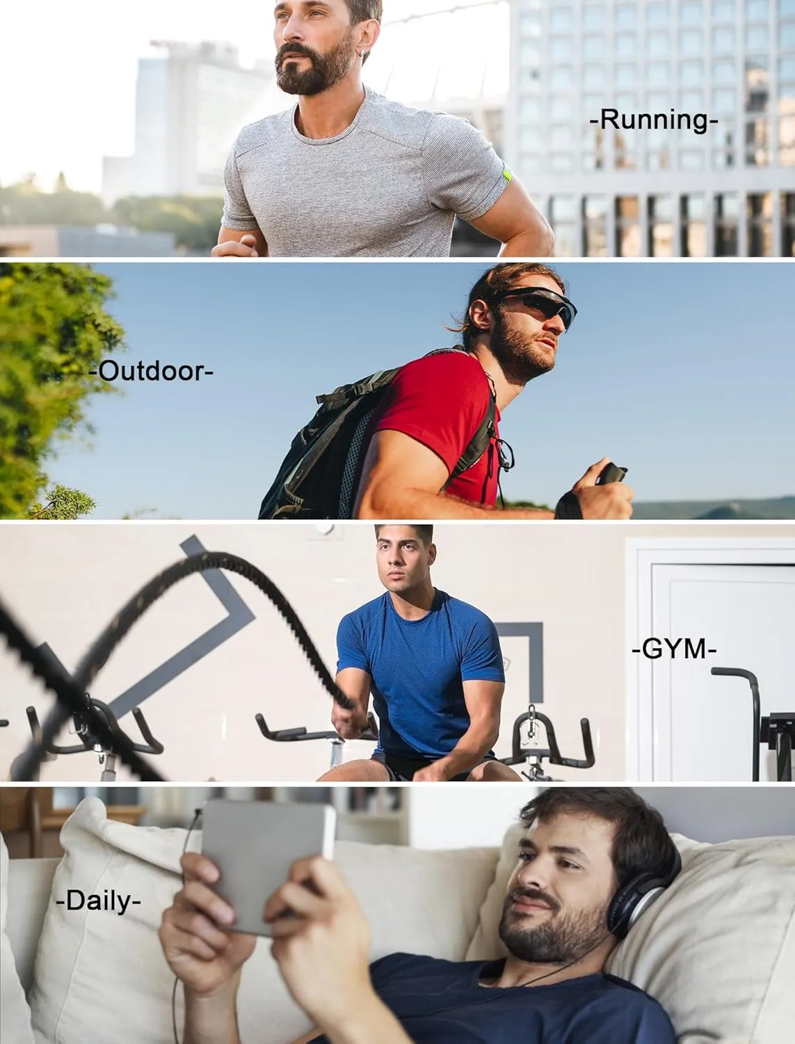 OYGSieg 6 Pack Workout Shirts for Men Moisture Wicking Quick Dry Athletic Gym Crew Neck Short Sleeve Active UPF SPF T Shirt