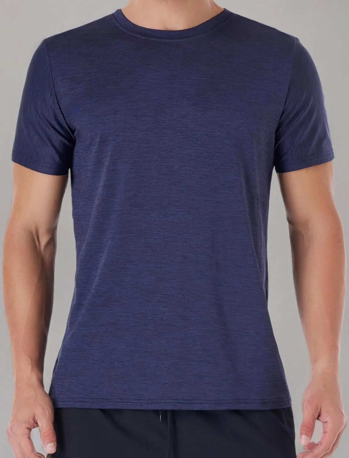 OYGSieg 6 Pack Workout Shirts for Men Moisture Wicking Quick Dry Athletic Gym Crew Neck Short Sleeve Active UPF SPF T Shirt
