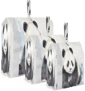 Panda Bear Laying Packing Cubes for Travel 3 Set Packing Compression Cubes Suitcase Organizer for Travel Essentials