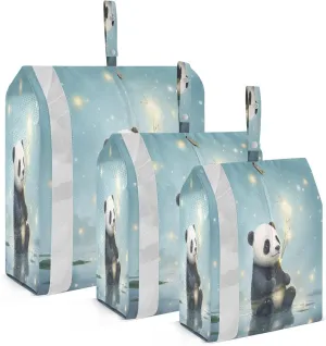 Panda Bear Sea Packing Cubes for Travel 3 Set Packing Bags Suitcase Organizer for Travel