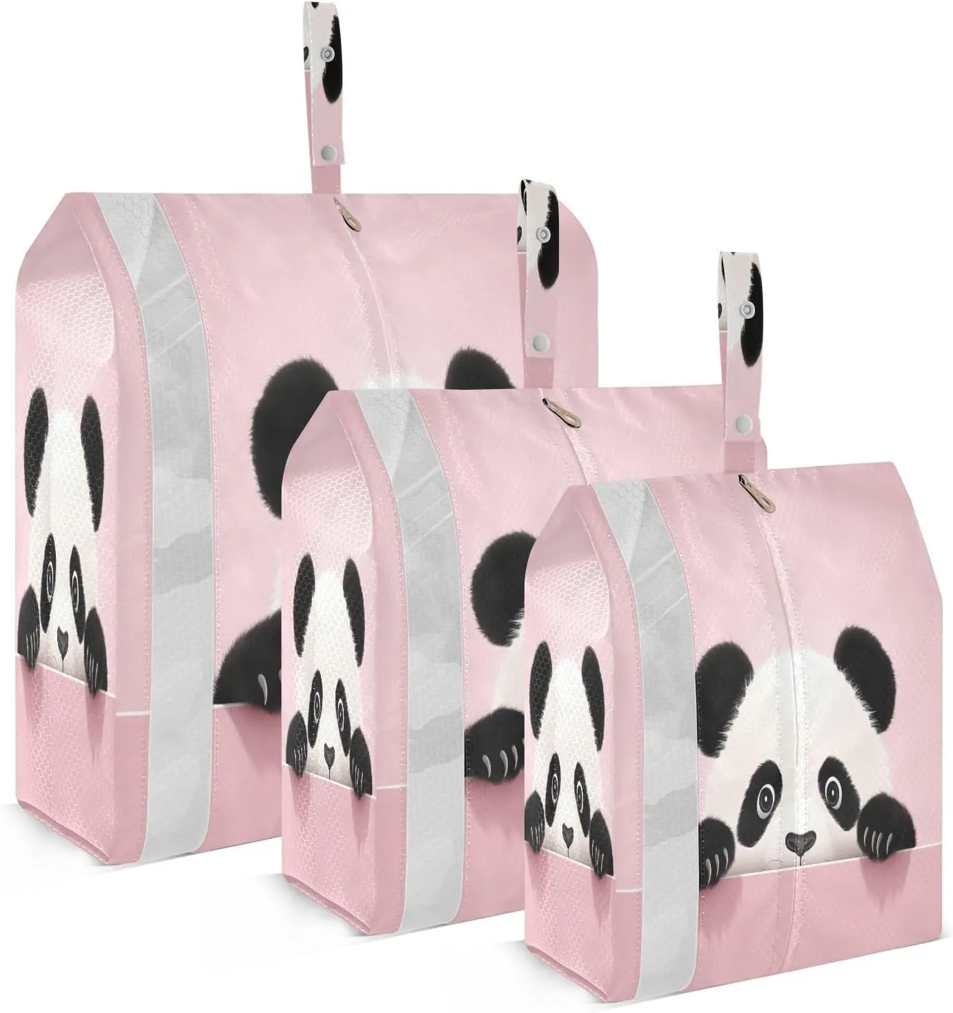 Panda Peeking Packing Cubes for Travel 3 Set Travel Packing Organizers Suitcase Organizer Bags Set for Carry On