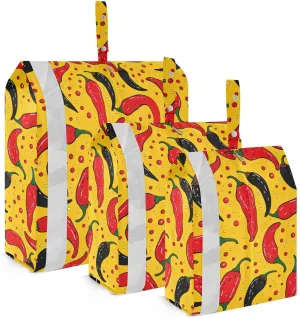 Pepper Spicy Yellow Packing Cubes for Travel 3 Set Packing Cubes Large Luggage Cubes for Vacation Clothes