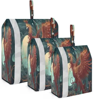 Phoenix Moon Teal Packing Cubes for Travel 3 Set Travel Organizer Suitcase Organizer Bags Set for Suitcases
