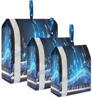 Piano Blue Packing Cubes for Travel 3 Set Compression Packing Cube Luggage Cubes for Vacation Clothes