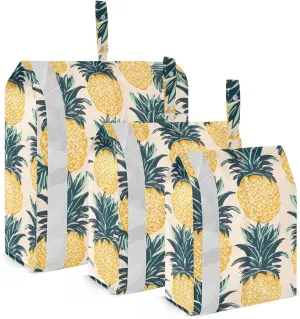 Pineapple Packing Cubes for Travel 3 Set Compression Packing Cubes Suitcase Organizer Bags for Luggage