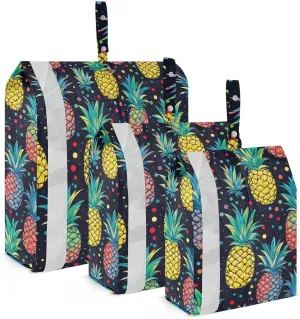 Pineapples Polka Dots Packing Cubes for Travel 3 Set Large Packing Cubes Luggage Bags Organizer for Organization
