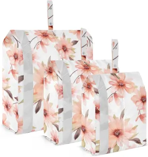 Pink Peach Blossom Packing Cubes for Travel 3 Set Luggage Packing Cubes Luggage Organizer Bags for Packing