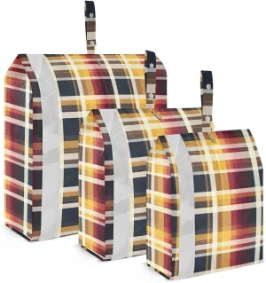 Plaid Colorful Packing Cubes for Travel 3 Set Packing Travel Organizer Cubes Luggage Bags Organizer for Carry On