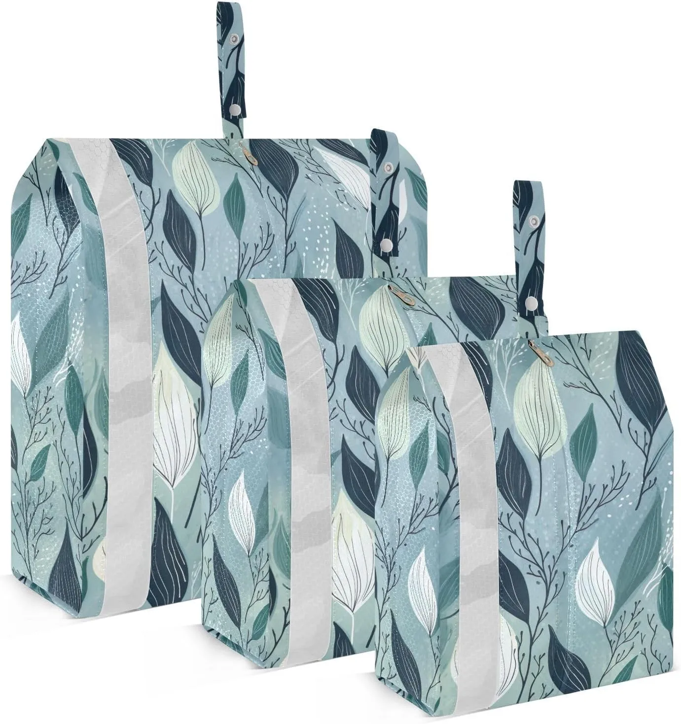 Plants Floral Leaves Packing Cubes for Travel 3 Set Packing Cubes Large Luggage Bags for Packing