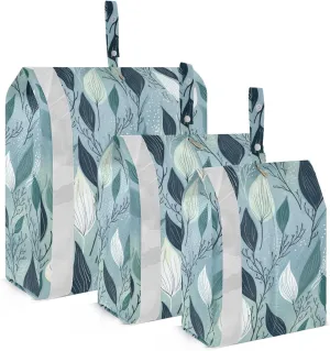 Plants Floral Leaves Packing Cubes for Travel 3 Set Packing Cubes Large Luggage Bags for Packing