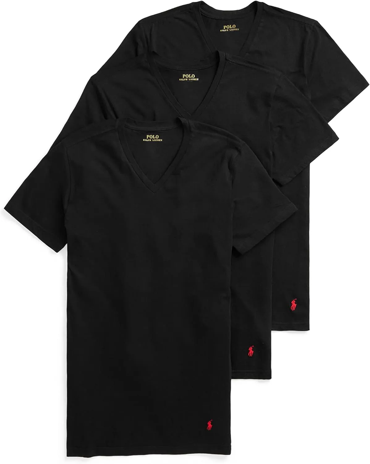 Polo Ralph Lauren Men's Slim Fit Cotton V-neck Undershirt 3-pack