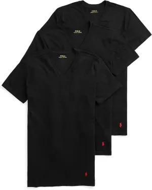 Polo Ralph Lauren Men's Slim Fit Cotton V-neck Undershirt 3-pack