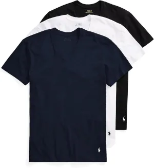 Polo Ralph Lauren Men's Slim Fit Cotton V-neck Undershirt 3-pack