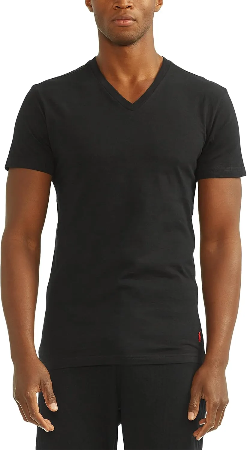 Polo Ralph Lauren Men's Slim Fit Cotton V-neck Undershirt 3-pack
