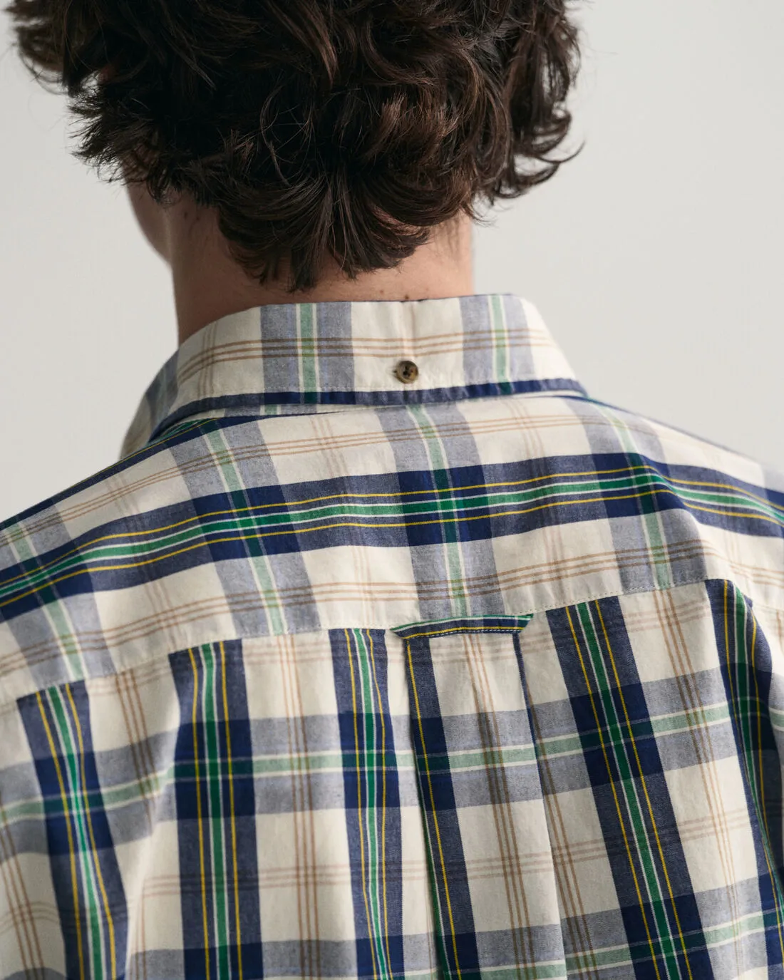 Poplin Shirt - Check - Archive Shield - Eggshell