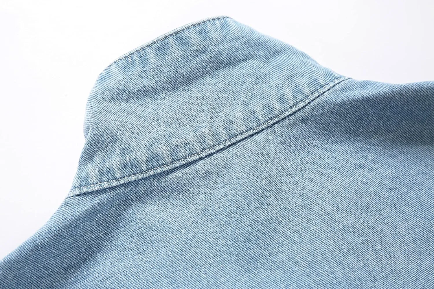 PRIJOUHE Mens Jean Jacket Casual Loose Fit Button Down Denim Trucker Jacket Coat With Multiple Colors
