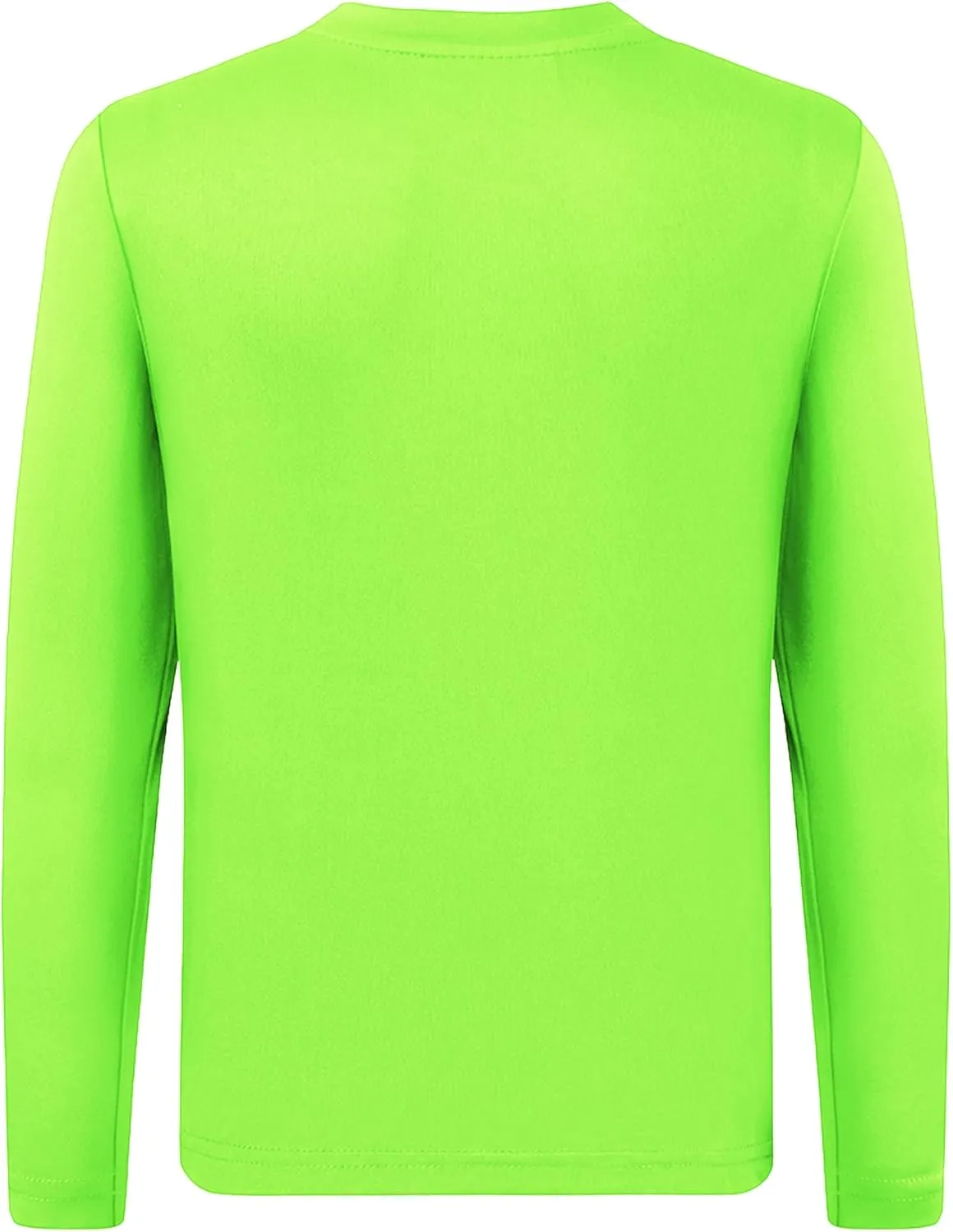 QBK 4T to Youth Neon Shirt Kids UPF 50  Dry Fit Athletic Long Sleeve T Shirts for Boys and Girls-Moisture Wicking Rash Guard