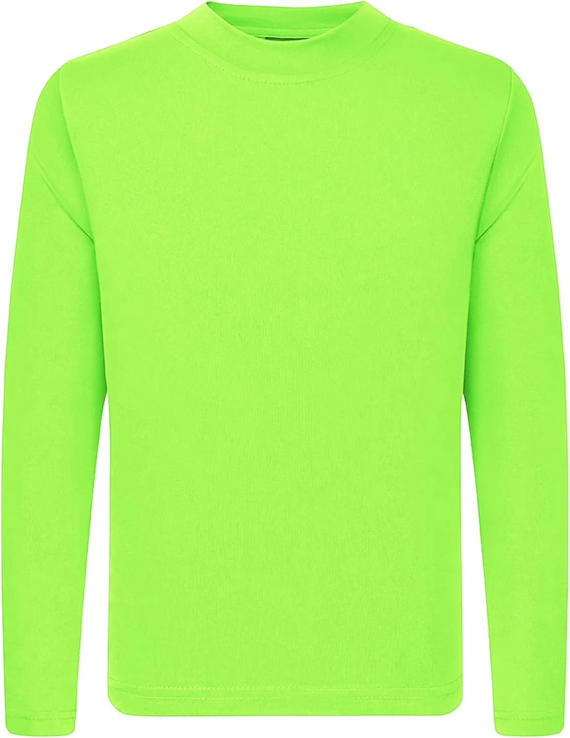 QBK 4T to Youth Neon Shirt Kids UPF 50  Dry Fit Athletic Long Sleeve T Shirts for Boys and Girls-Moisture Wicking Rash Guard