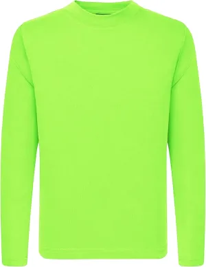 QBK 4T to Youth Neon Shirt Kids UPF 50  Dry Fit Athletic Long Sleeve T Shirts for Boys and Girls-Moisture Wicking Rash Guard