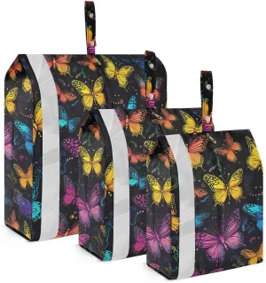 Rainbow Butterflies Packing Cubes for Travel 3 Set Packing Cubes Large Luggage Organizers for Organization