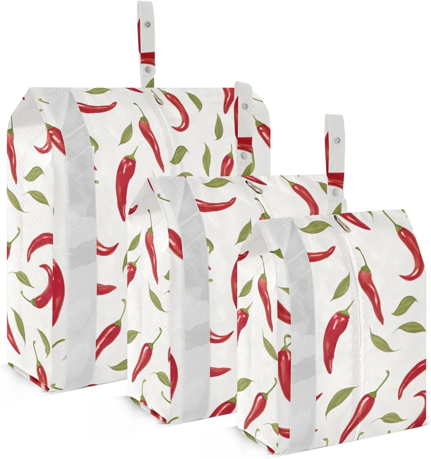 Red Chili Peppers Packing Cubes for Travel 3 Set Compression Travel Cubes Luggage Cubes for Woman Man