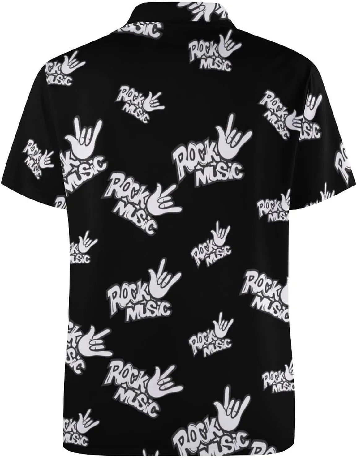 Rock Music Women's Short Sleeve Polo Shirts Quick Dry Golf Shirt Button Tops Casual Loose Tees