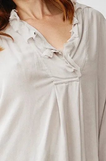 Silk Ruffle Shirt