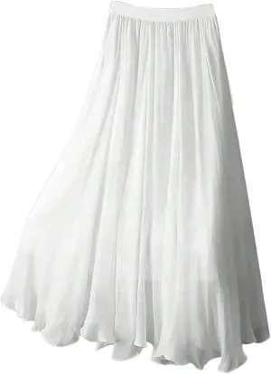 SOLY HUX Women's Elastic High Waisted Skirt A Line Flowy Casual Summer Long Skirts