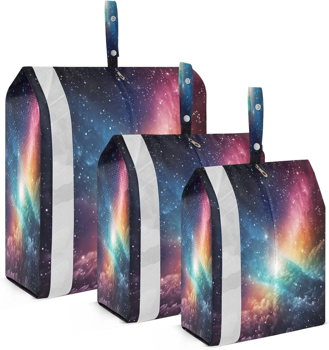Space Solar Planet Galaxy Packing Cubes for Travel 3 Set Compression Bag Luggage Bags for Packing Compression
