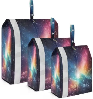 Space Solar Planet Galaxy Packing Cubes for Travel 3 Set Compression Bag Luggage Bags for Packing Compression
