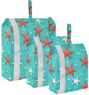 Starfish Dot Packing Cubes for Travel 3 Set Packing Cubes Compression Suitcase Organizer for Packing Compression