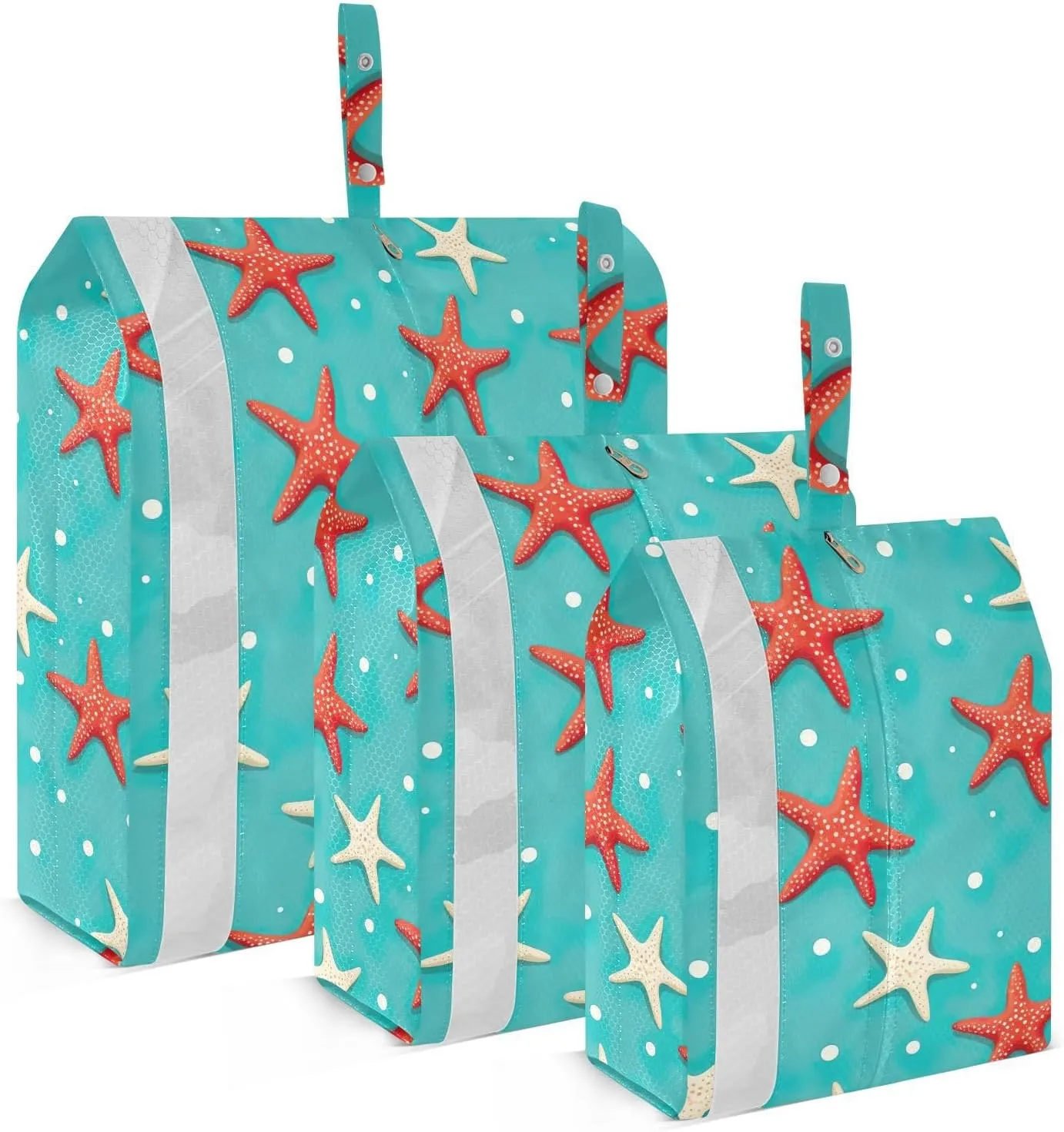 Starfish Dot Packing Cubes for Travel 3 Set Packing Cubes Compression Suitcase Organizer for Packing Compression
