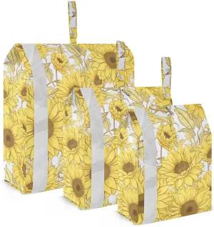 Sunflower Leaves Packing Cubes for Travel 3 Set Packing Travel Organizer Cubes Suitcase Organizer for Travel Compression