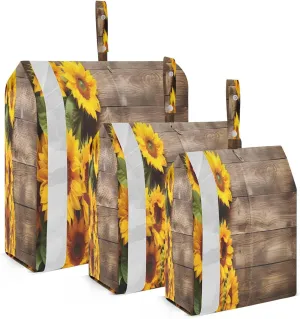 Sunflower Plank Packing Cubes for Travel 3 Set Compression Packing Cube Luggage Organizers for Luggage