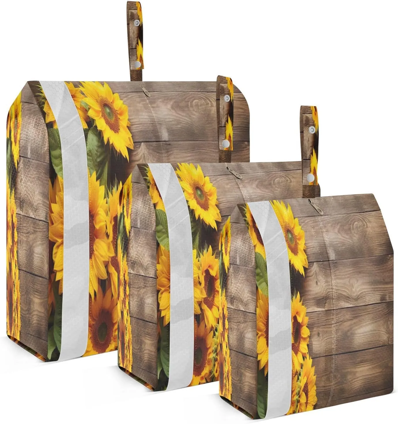 Sunflower Plank Packing Cubes for Travel 3 Set Compression Packing Cube Luggage Organizers for Luggage
