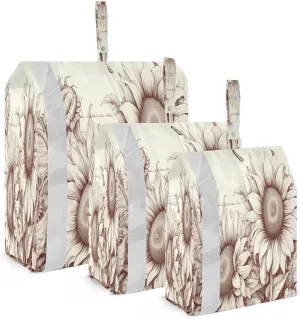 Sunflowers Art Packing Cubes for Travel 3 Set Travel Packing Cubes Luggage Bags for Carry On