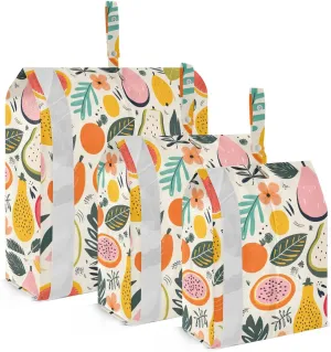 Tropical Fruits Packing Cubes for Travel 3 Set Compression Packing Bags Luggage Organizer Bags for Suitcase
