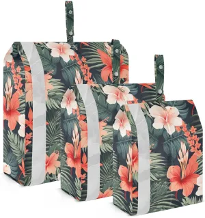 Tropical Packing Cubes for Travel 3 Set Luggage Packing Cubes Luggage Organizers for Packing Compression